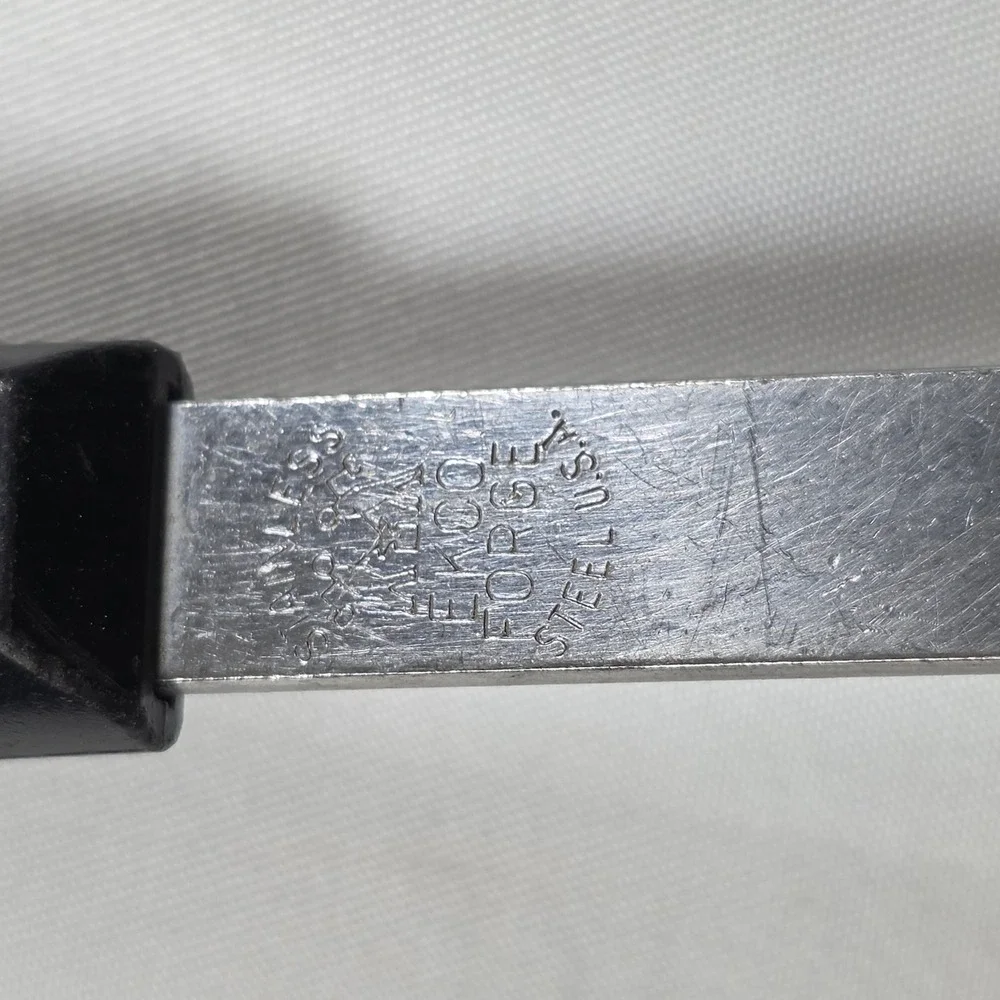 Ekco Forge Stainless Steel Ladle Black Handle Pour Spout Vintage USA Made